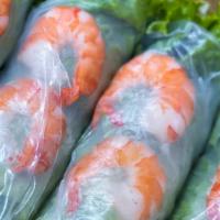 Fresh Roll (Shrimp) · Rice paper stuffed with vegetables and noodles. Served with peanut sauce and sweet & sour sa...