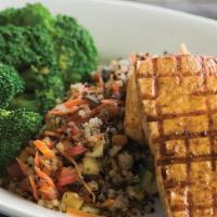 Power Plate With Wild Caught Salmon · Grilled Wild Alaska Salmon and choice of two sides