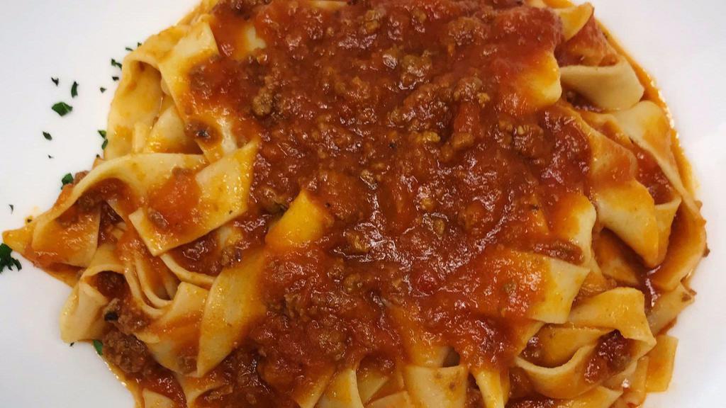 Pappardelle Alla Bolognese · PAPPARDELLE, SLOW COOKED BEEF RAGU’, PARMIGIANO