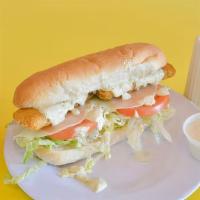 Fish Sandwich · Comes with lettuce tomato tartar sauce and provolone.