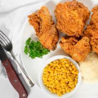 Broasted Half Chicken · Seasoned with our special blend of spices and herbs served with buttermilk mashed potatoes, ...