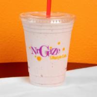 Strawberry Banana Smoothie · Made with our signature smoothie mix.