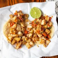 2 Fish Tacos · Grilled with salsa.