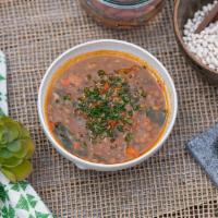 Gourmet Lentil Soup · mirepoix base + petites lentils