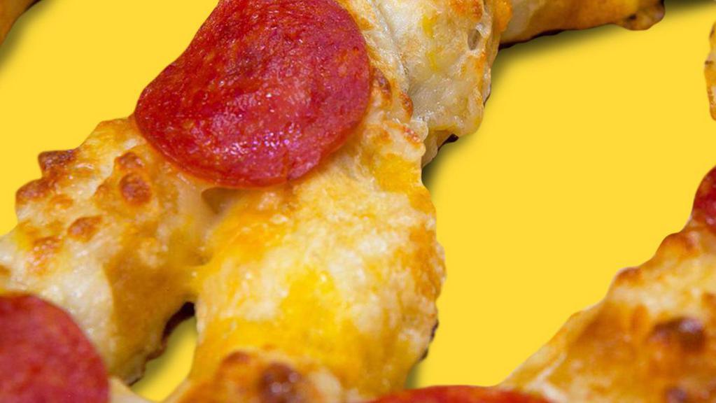  Pepperoni Twist · Pizza meets pretzel when we top our classic pretzel with pepperoni and our three-cheese blend before baking..