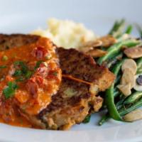 Shelton'S Farms Turkey Meatloaf · Naturally raised turkey with chopped baby spinach, carrots & onions, slow baked & served wit...