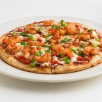 Shrimp On Fire Thin Crust · Nashville hot sauce topped with Cajun grilled shrimp, red and green bell peppers, mozzarella...
