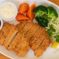 Chicken Katsu · Deep fried chicken with katsu sauce on the side. Please specify if you would like teriyaki s...