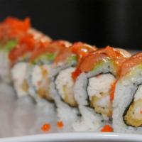 Sushi Boy · (D.F. shrimp and crabmeat) avocado, salmon, special and unagi sauce, and tobiko.