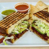 L.T.A · Topped with lettuce, tomato, mayo, bacon & avocado on sourdough or wholegrain bread. Add one...