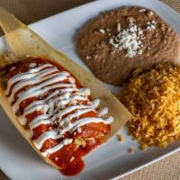 Tamale · One corn dough tamale with your choice of filling: chicken, vegetarian or vegan. Served with...