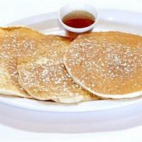 Pancakes · 3 Buttermilk Pancakes with side of syrup.