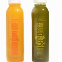 Cold-Pressed Juice · Our very own cold-pressed juice in three unique and delicious flavors.