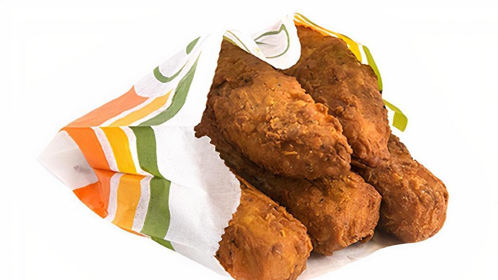 5Pc 'Chicken' Tenders · Five crispy 'chicken' tenders. Includes two sauces of your choice on the side.