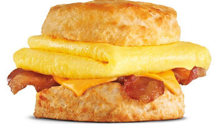 Bacon Grilled Cheese Breakfast Sandwich · The grilled cheese breakfast sandwich loaded with American and swiss cheese, folded egg, and bacon.