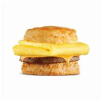 Sausage Egg & Cheese Biscuit · Grilled sausage, folded egg, American cheese on a�buttermilk biscuit.