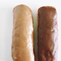 Bar/Long John · Raised Bar/Long John donut with chocolate or maple icing. (If an option is not listed, it is...