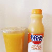 Orange Juice · Bottled orange juice and fresh squeezed orange juice.