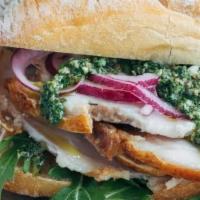 Porchetta · Ciabatta, Porchetta, Pistou, Red Onion, Arugula