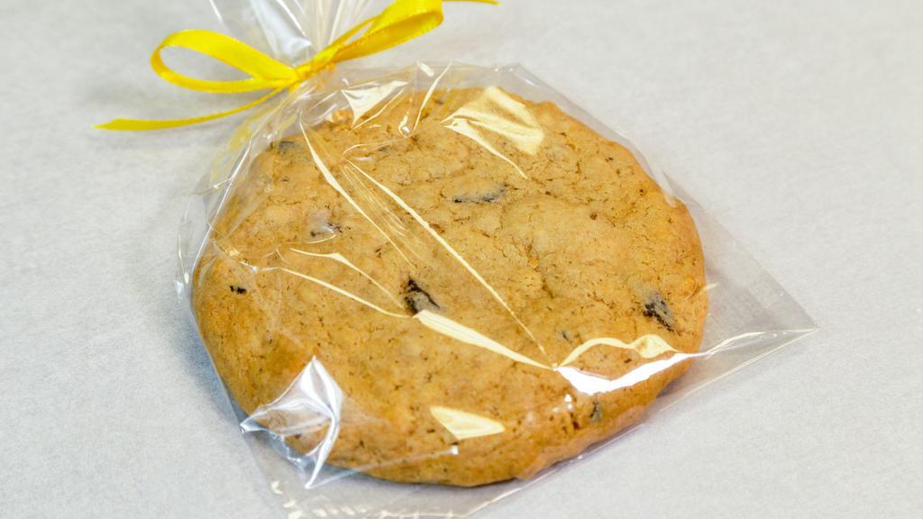 Banana Walnut Chocolate Chunk Cookie · Fresh bananas, crunchy walnuts, and chocolate chunks fill this delicious soft cookie. Try it with a cup of coffee for breakfast. Our customers go ape over this cookie.