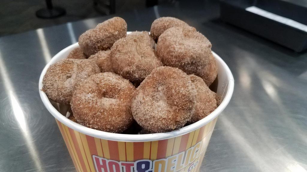Mini Donuts Bucket (25) · Try 25 of our Original Cinnamon Sugar Mini Donuts Made FRESH to order our Premium Mini Donuts are good morning, noon, or night!