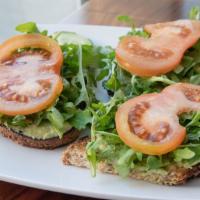 Tourmaline · Smashed Avocado, Heirloom Tomato, Arugula, drizzled with Olive Oil and Sea Salt on Multigrai...