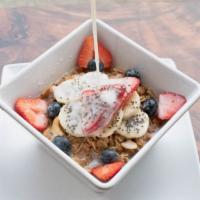 Cereal · House-Made Granola, Almond Milk, Chia Seeds and Fresh Fruit.