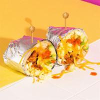 Ranchero Breakfast Burrito · Your choice of protein, two scrambled eggs, melted cheese, black beans, avocado, salsa, wrap...