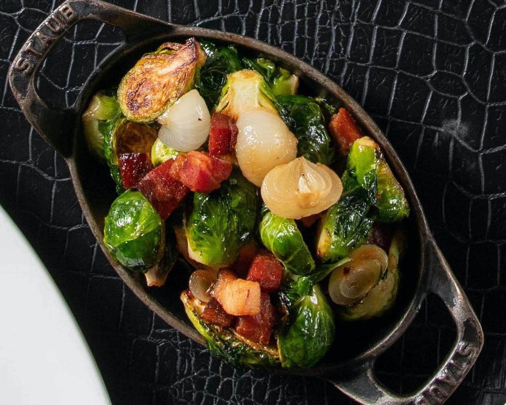 Brussels Sprouts · bacon - cider glaze
