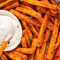 Sweet Potato Fries · Freaking good french fries, but this time they're made with sweet potatoes.