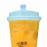 Fresh Orange Tea · Fresh sweet orange juice combine with fresh tea, crisp and refreshing cup. Orange and tea, y...