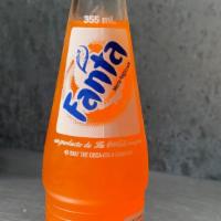 Mexican Fanta · in a glass bottle, made with pure cane sugar.   500 ml