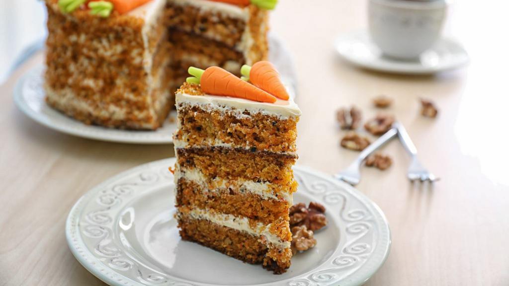 Carrot Cake · Fresh homemade carrot cake with a sweet cream cheese frosting.