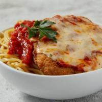 Chicken Parmesan · Our Chicken Parm features a chicken breast that's tender, juicy, and flavorful. It's topped ...