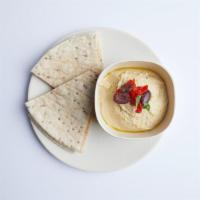Simple Hummus · peppadew, olive, lemon & oregano. (Vegan).