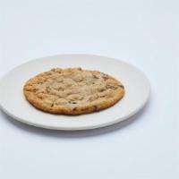 Chocolate Chip Cookie · cashew, gluten-free flour, dark chocolate, vanilla, coconut flake, butter, brown sugar, evap...