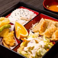 Bento Box Dinner · Rice, salad, and your choose of 2 items (DIFFERENT) from the selection.
(2 of the same item ...