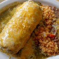 Chile Verde · Made with green sauce, rice, beans, pico de gallo & customer's choice of meat. Green sauce c...