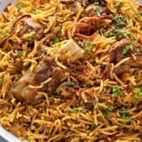 Lamb Biryani · Lamb cooked in rice with mild spices.