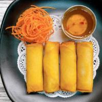 Egg Roll · Vegan. Stuffed with vegetables and glass noodles. Served with sweet and sour sauce.