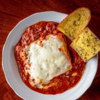 Meat Lasagna · Homemade meat sauce or marinara sauce topped with mozzarella cheese.