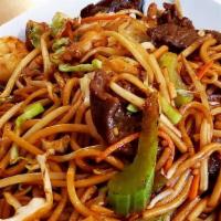 House Special Chow Mein · Beef, chicken, and shrimp included. Soft noodles with bean sprouts, carrot, celery, and cabb...