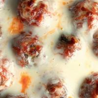 Meatballs · Homemade meatballs with mozzarella and marinara.