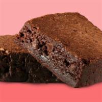 Brownie · Freshly baked chocolate chip brownie