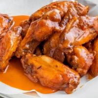 Hot Wings · 1+ lb. of wings in Jeff’s spicy Buffalo sauce.