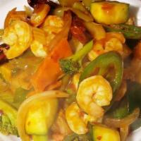 Kung Pao Shrimp · Spicy stir-fry.