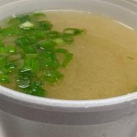 Miso Soup  · 12oz
 TOFU, SEAWEED AND GREEN ONION.