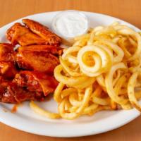 8 Piece Combo (Bone In) · Served with curly fries and ranch or bleu cheese dressing.