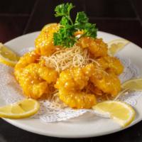 Honey Popcorn · Deep fried shrimp with honey mustard.