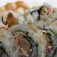Honey Roll · Shrimp tempura, avocado, crab.